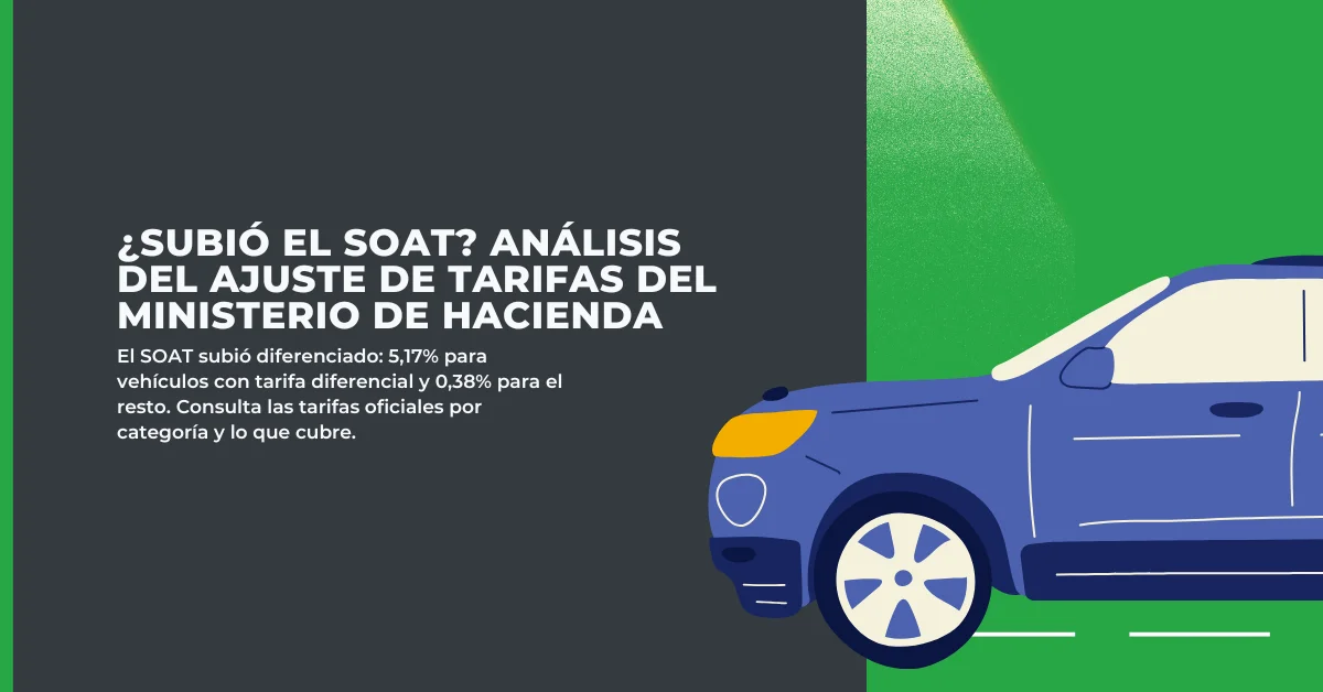 ¿Subió el SOAT Análisis del ajuste de tarifas del Ministerio de Hacienda