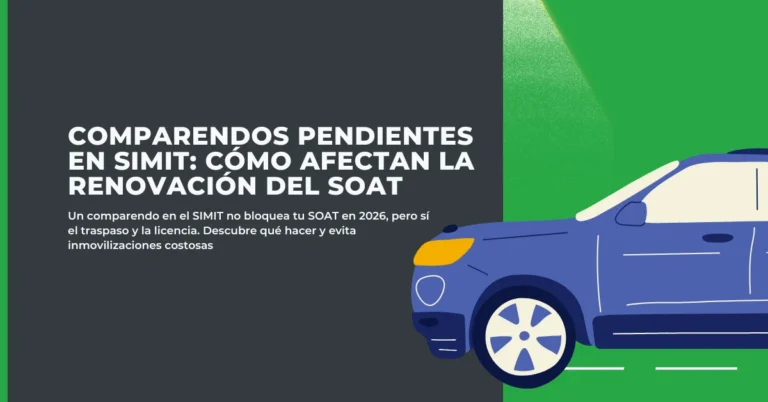 Comparendos pendientes en SIMIT: ¿afectan el SOAT?