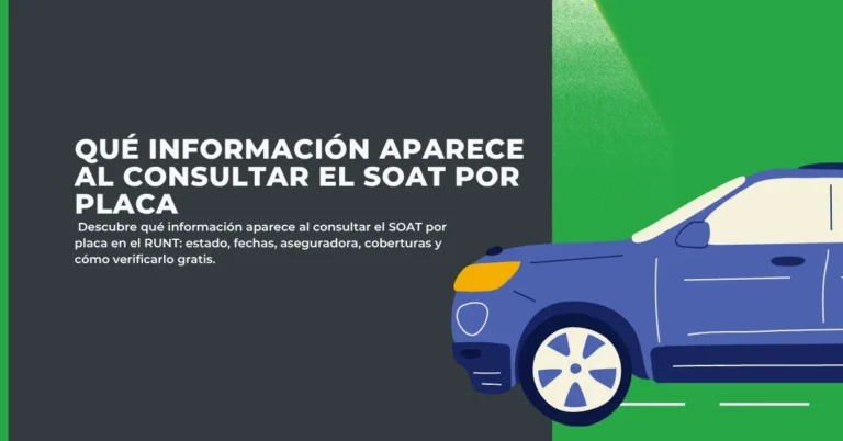 Qué Información Aparece al Consultar el SOAT por Placa